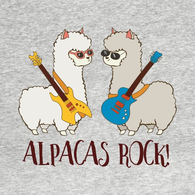 Alpacas Rock! Cute Funny Alpaca Love by Dreamy Panda Designs